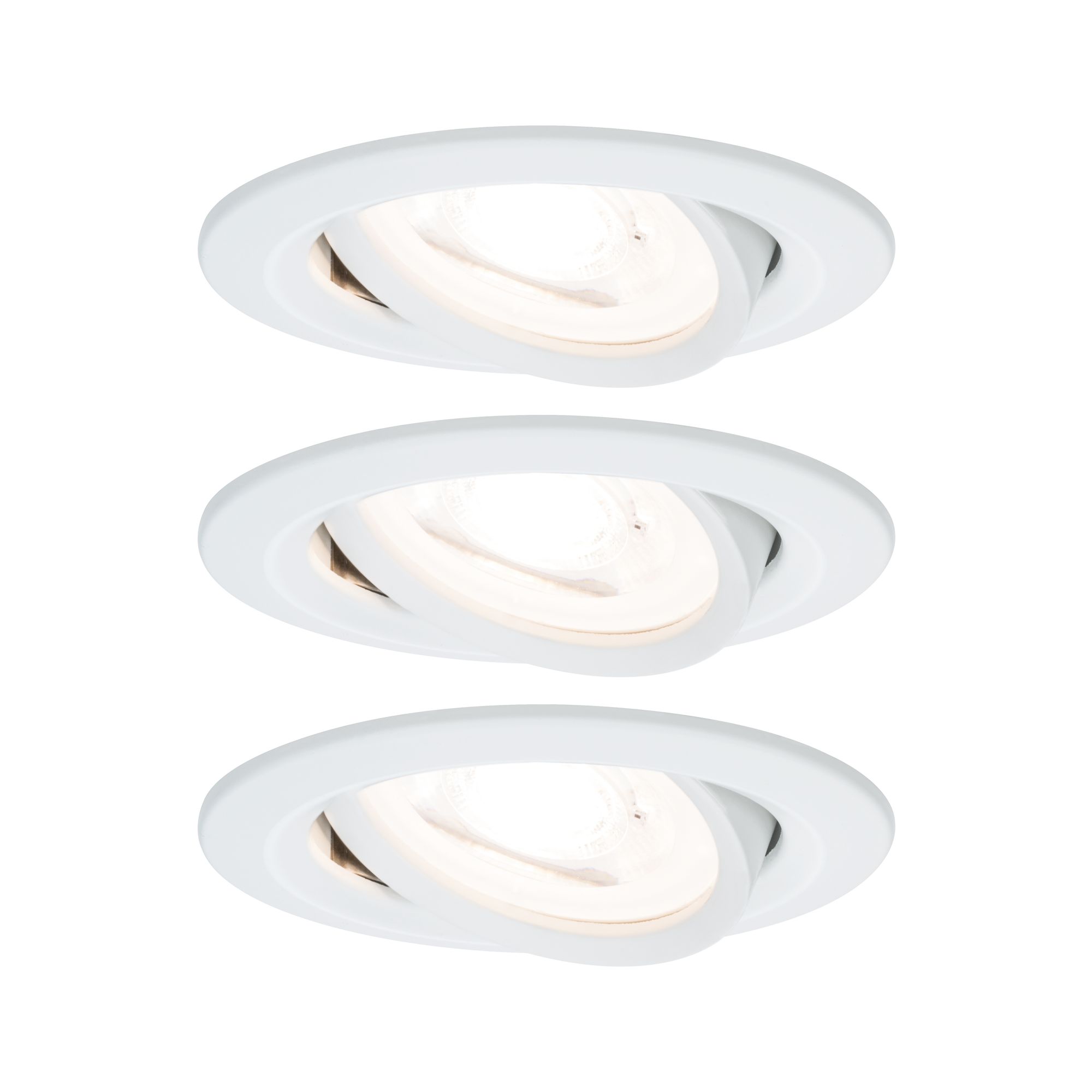 PAULMANN - Vestavné svítidlo LED Nova kruhové 3x6,5W GU10 bílá mat nastavitelné 3-krokové-stmívatelné, P 93467