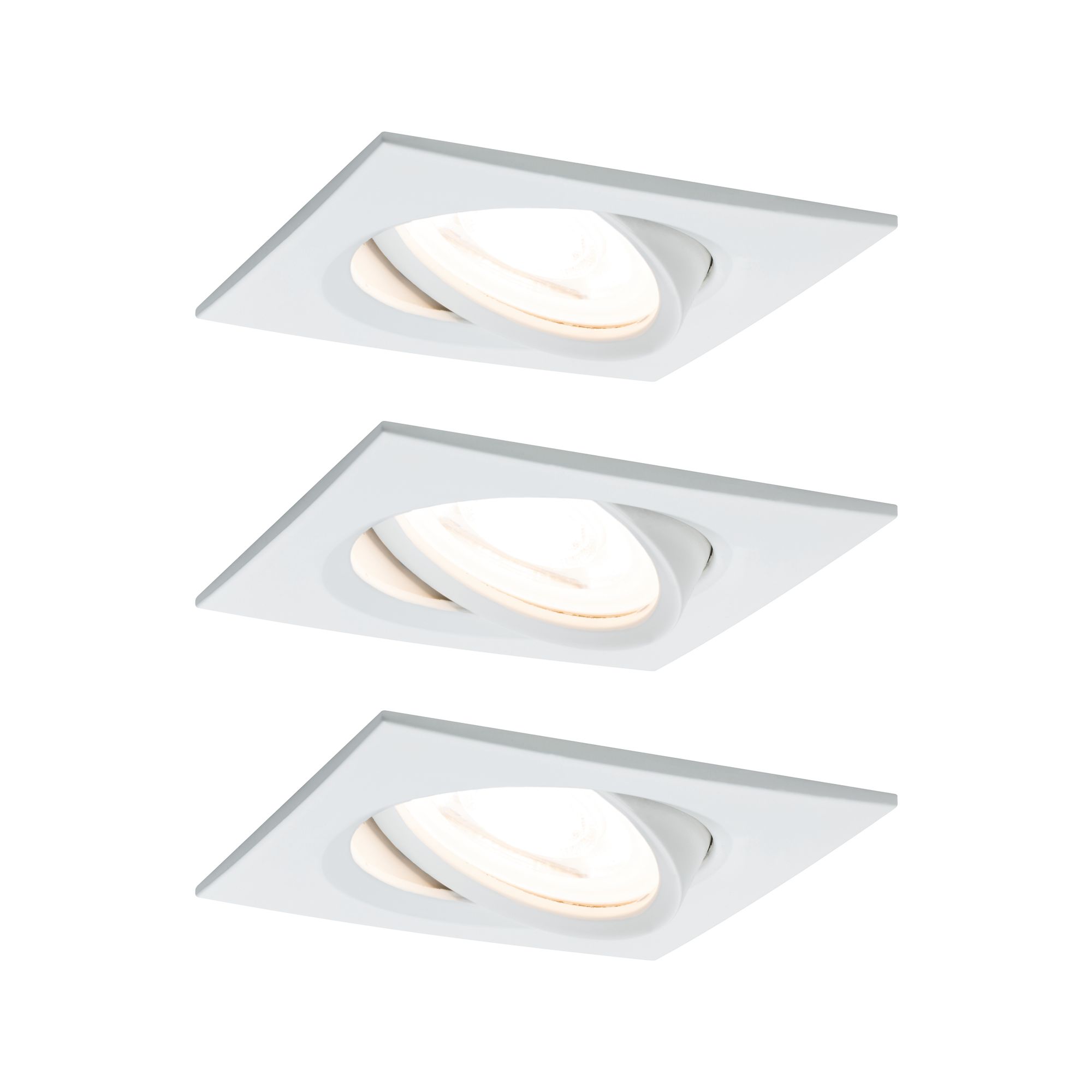 PAULMANN - Vestavné svítidlo LED Nova hranaté 3x6,5W GU10 bílá mat nastavitelné 3-krokové-stmívatelné, P 93472