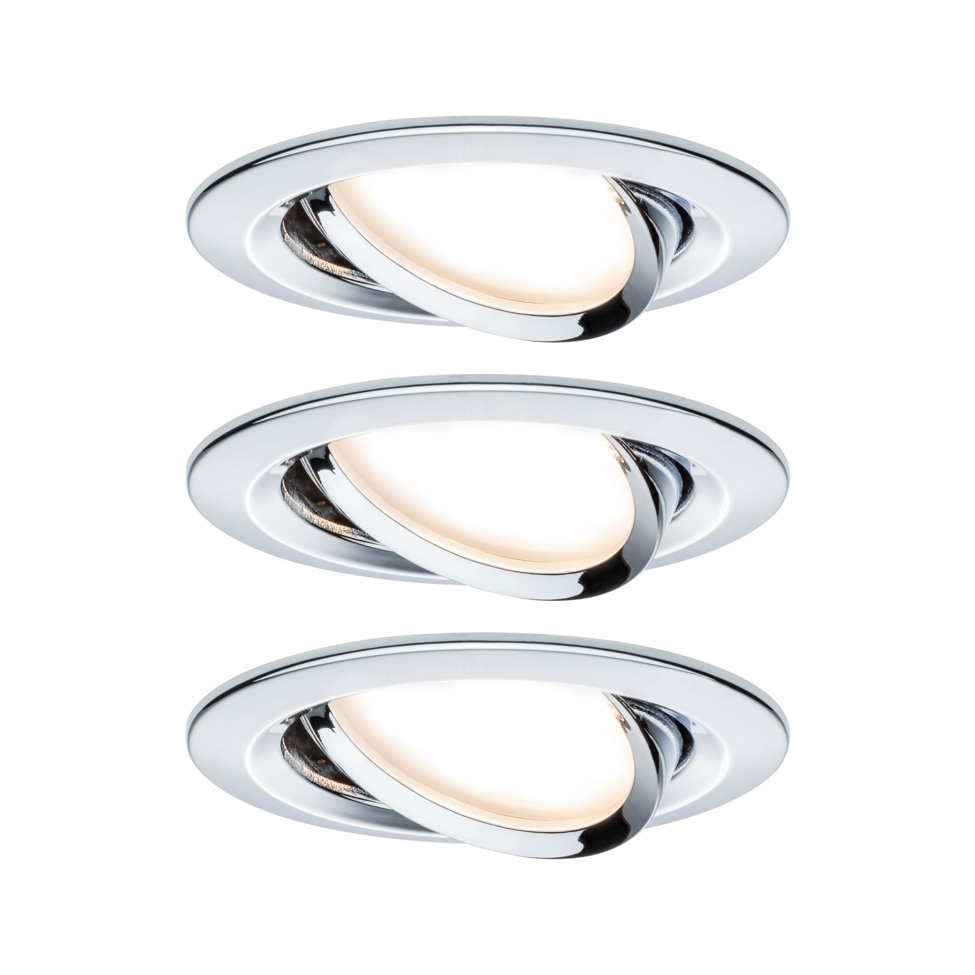 PAULMANN - Vestavné svítidlo LED Nova kruhové 3x6,5W chrom nastavitelné 3-krokové-stmívatelné, P 93488