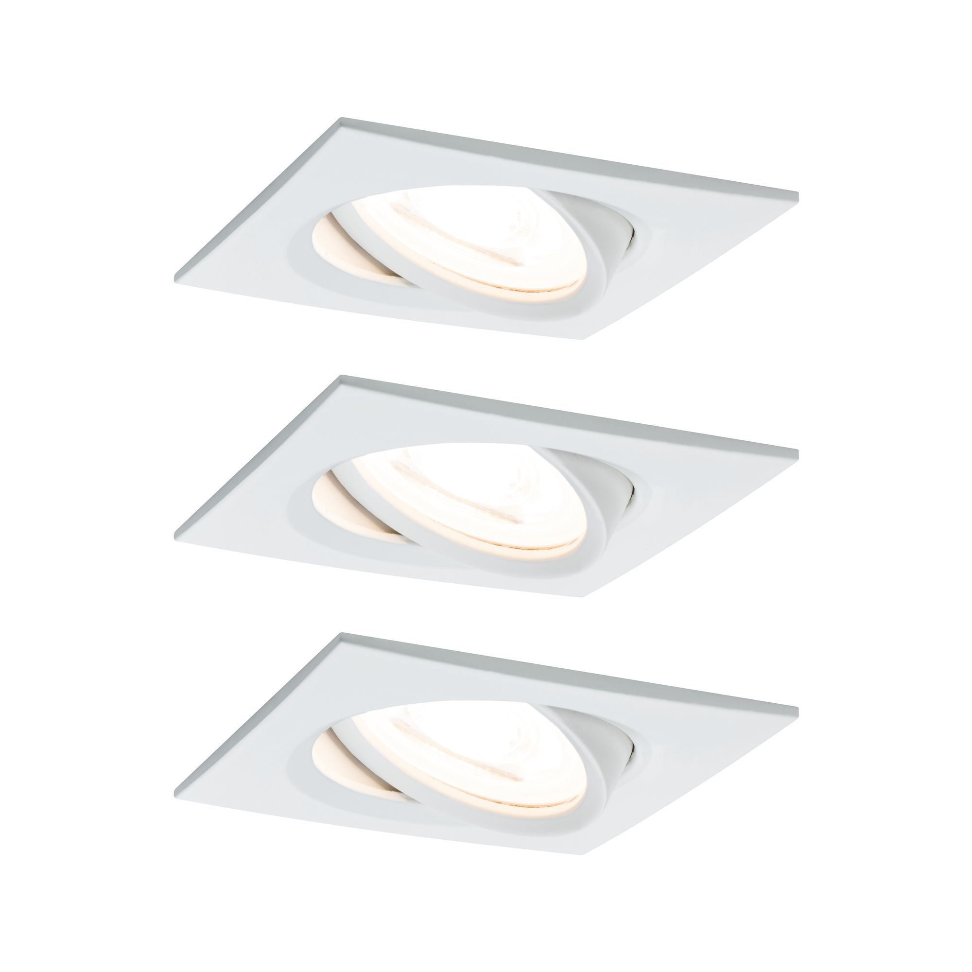 PAULMANN - Vestavné svítidlo LED Nova hranaté 3x6,5W bílá mat nastavitelné 3-krokové-stmívatelné, P 93490