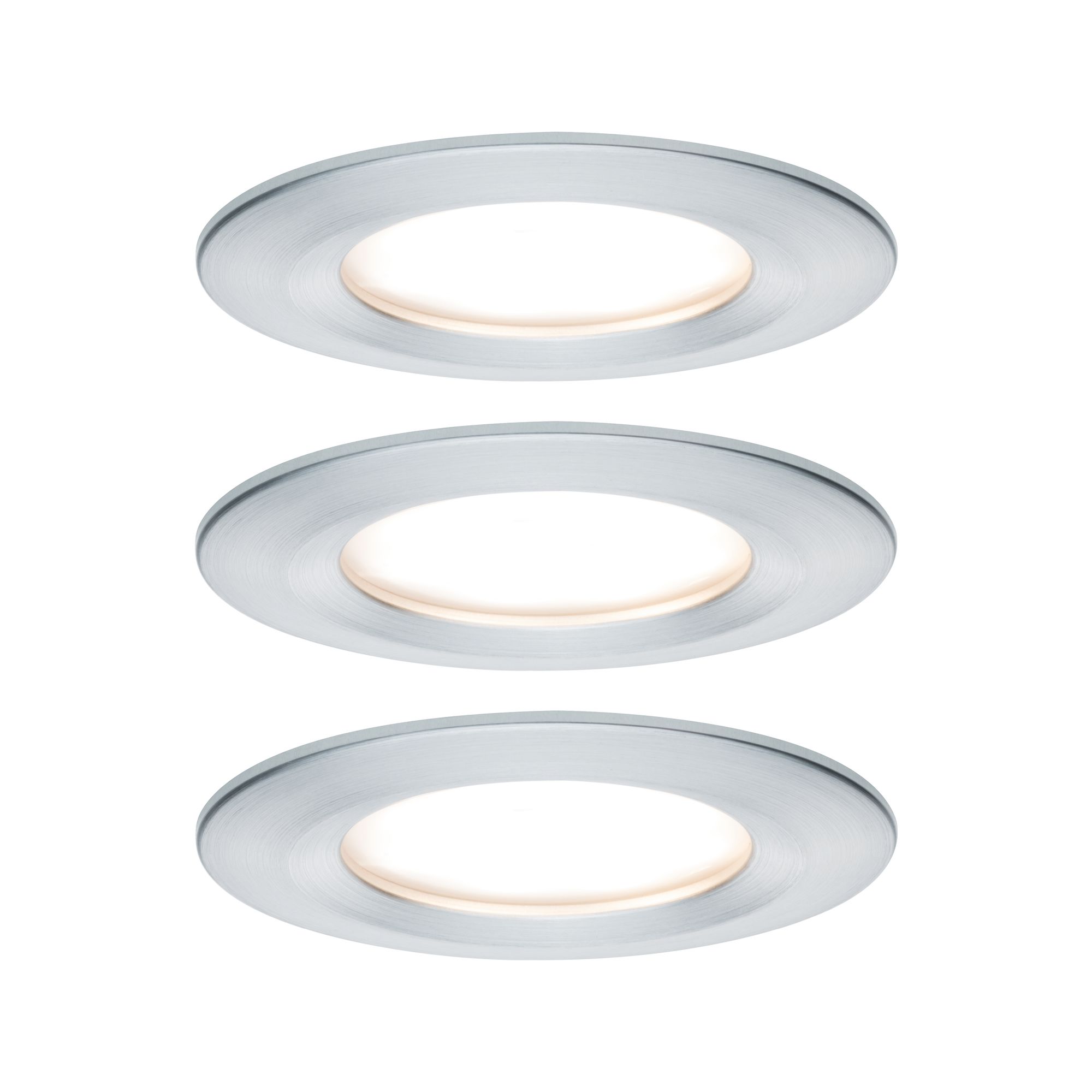 PAULMANN - Vestavné svítidlo LED Nova kruhové 3x6,5W hliník broušený nevýklopné 3-krokové-stmívatelné, P 93498