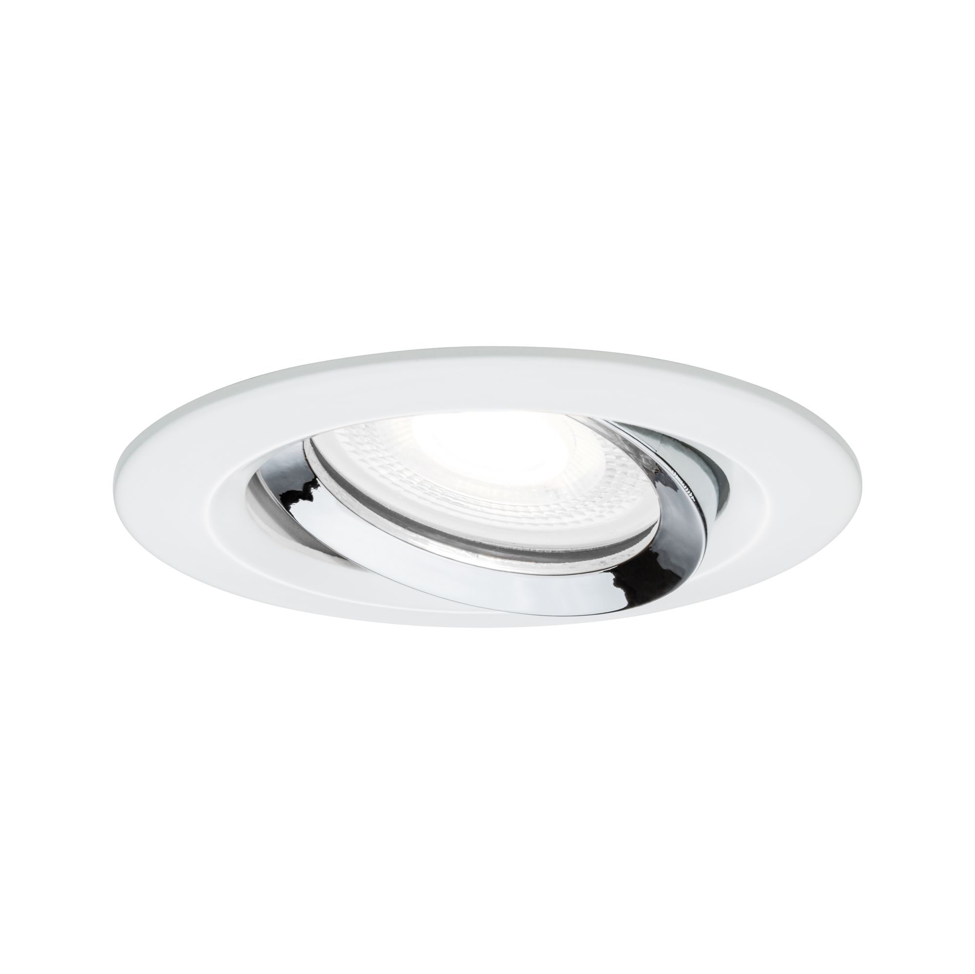 PAULMANN - Vestavné svítidlo LED Nova Plus kruhové 1x6W GU10 bílá mat chrom výklopné stmívatelné