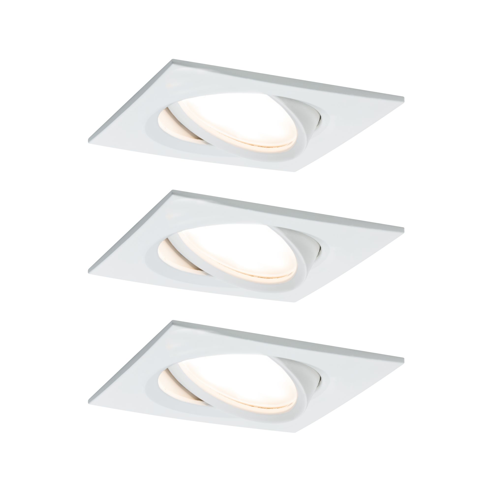 PAULMANN - Vestavné svítidlo LED Nova Plus hranaté 3x6,8W bílá mat výklopné stmívatelné