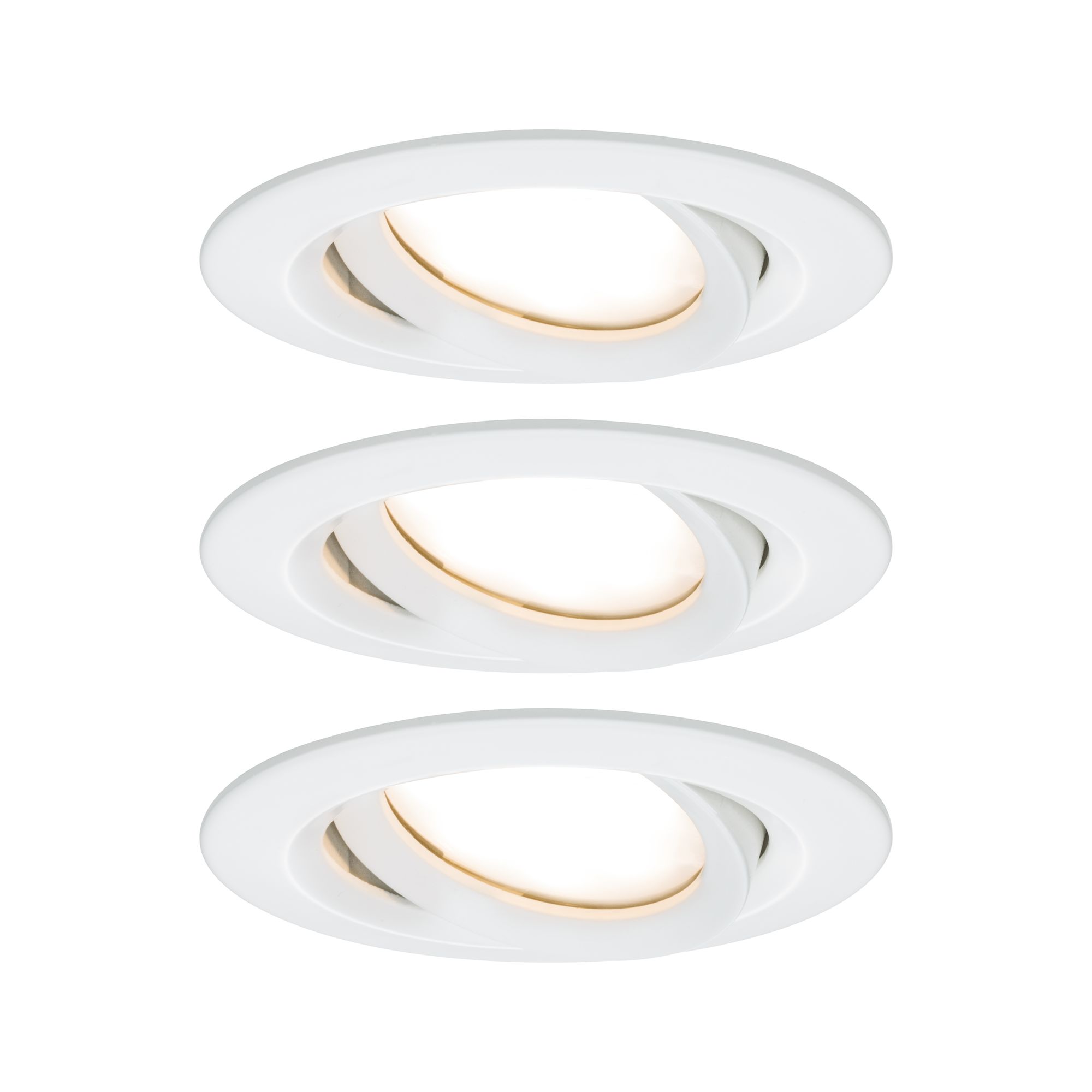 Vestavné svítidlo LED Nova Plus kruhové 3x6,8W bílá mat výklopné stmívatelné - PAULMANN P 93682