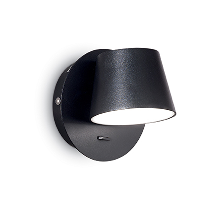 IDEAL LUX - Nástěnné bodové LED svítidlo Gim AP1 nero 167121 černé