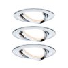 PAULMANN - Vestavné svítidlo LED Nova kruhové 3x6,5W chrom nastavitelné, P 93452