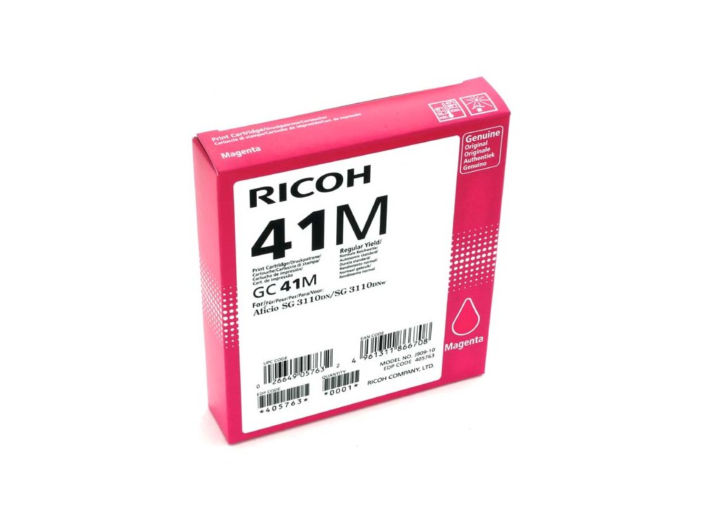 Ricoh gelová náplň 405763 - originální GC41HM - originální