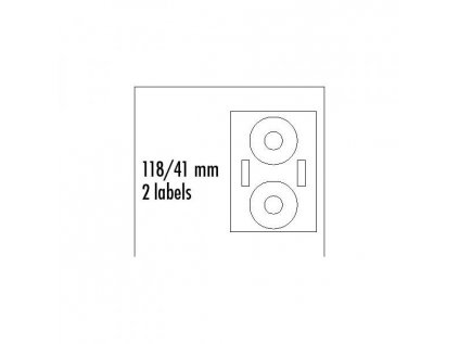 Logo etikety na CD bílé 118/41mm