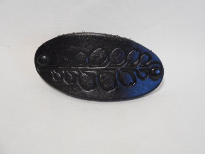 Leather Barrette Clip No.11