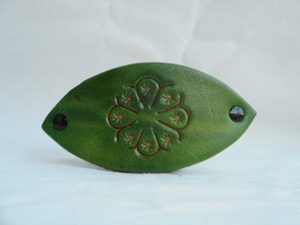 Kožená spona do vlasů č.14