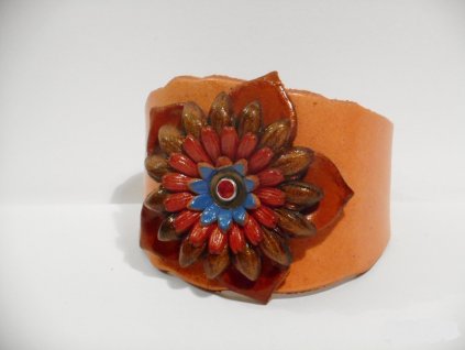 Kožený dámský náramek č.18