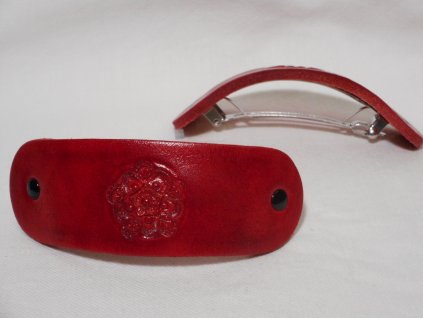 Kožená spona do vlasů č.25