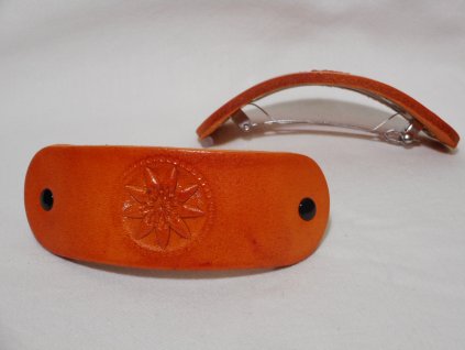 Kožená spona do vlasů č.26