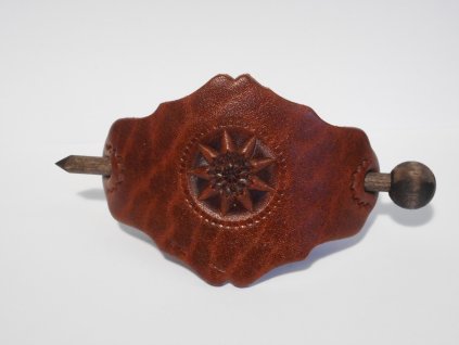 Leather Hair Clip With Wooden Stick.28