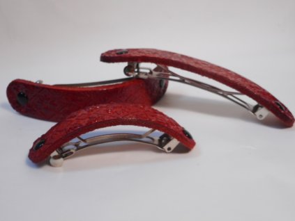 Leather Barrette Clip No.38