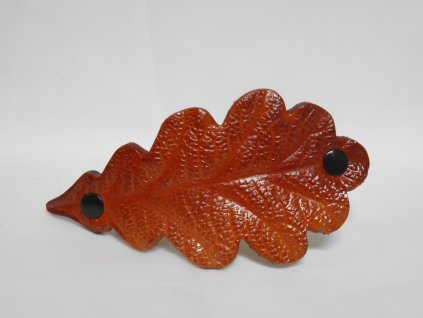 Leather barrette hair clip No.39