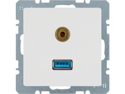 USB/3.5 mm audio socket outlet Berker Q.1/Q.3/Q.7/Q.9