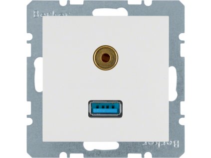 USB/3.5 mm audio socket outlet Berker S.1/B.3/B.7