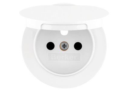 Centre plate with lid for socket with grounding pin, Berker R.1/R.3/R.8