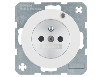 Socket outlet with grounding pin and LED light, Berker R.1/R.3/R.8
