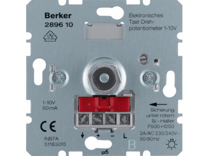 1 - 10 V push-button rotary potentiometer, NO contact Soft-lock