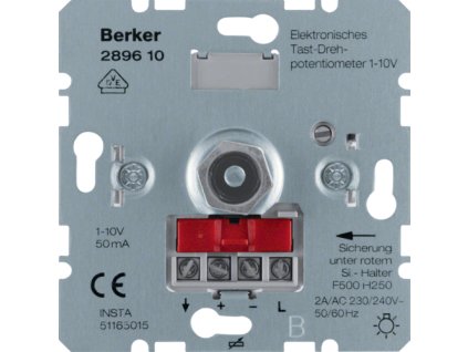1 - 10 V push-button rotary potentiometer, NO contact Soft-lock