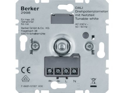 Rotary dimmer DALI with soft-lock and colour control