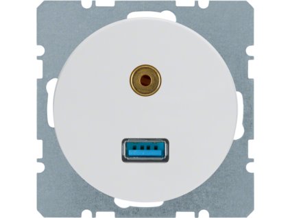 USB/3.5 mm audio socket outlet Berker R.1/R.3/R.8