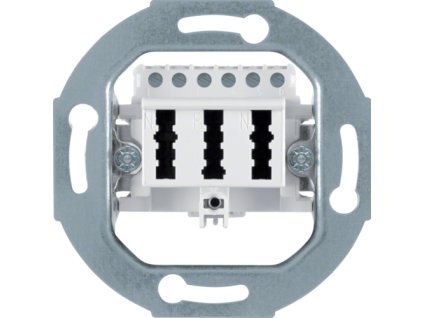 Zásuvka telefonní 3 x 6NFN, modul přístroje, bílá, mat