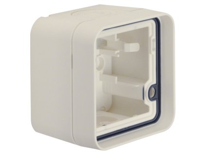 1-fold box with frame and gland, empty for device for device, IP 55, Berker W.1, white, matt