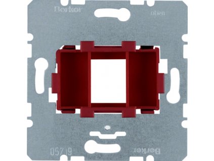Supporting plate with red mounting device 1gang for  modular jack