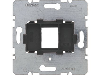 Supporting plate with black mounting device 1gang  for modular jack