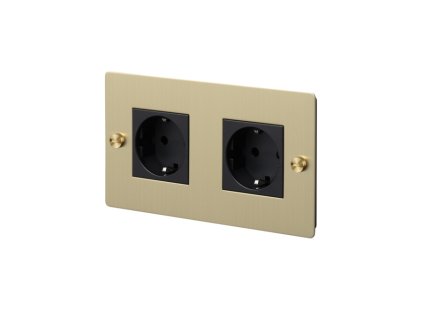 EU Electricity 2G Socket Schuko brass main