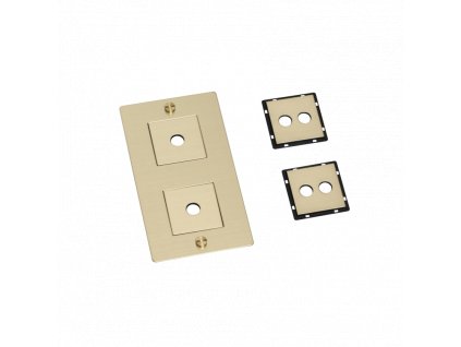 EU ELECTRICITY 2G Vertical Wall Plate Infill Brass