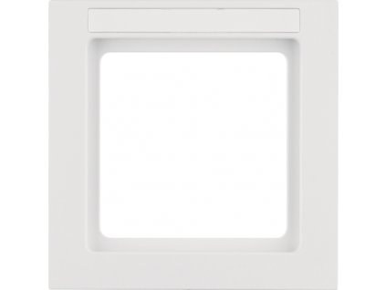 Frame with labeling field Berker Q.9, white velvety