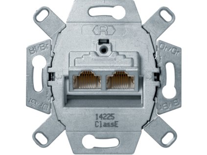 Zásuvka datová, 2x RJ 45, 8/8 pólová, FTP, Cat.6/  třída E