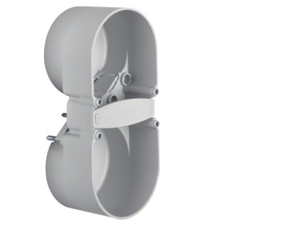 Box, 2-fold with strain relief, 109x49, depth 37 mm, built-in, Integro instruments, grey