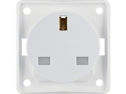 Zásuvka s ochr. kontaktem, British Standard, Integro přístroje, černá, mat