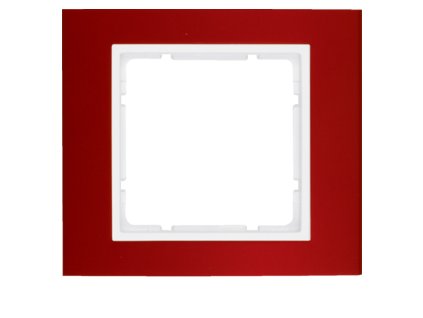 Frame Berker B.3, alu, red/white