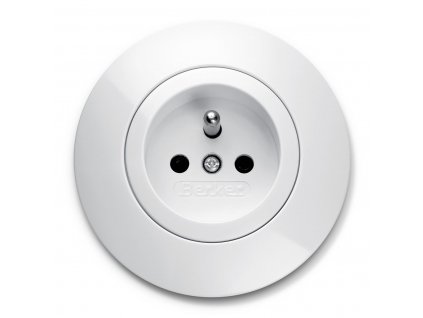 Socket with earthing pin with contact protection and surge arresters T3 acoustic, Berker, Serie 1930