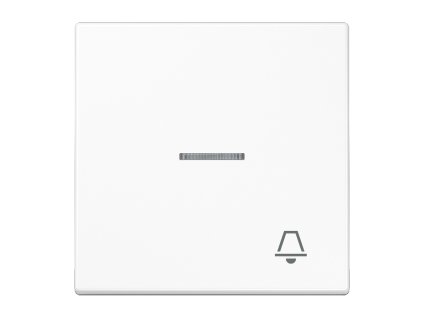 Kolébky se symbolem a průzorem, JUNG LS990, alpská bílá (Symbol Klíč)