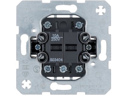 Tlačítko, kolébkové žaluz., řazení 1/0+1/0+1/0+1/0, 10 A, 250 V~, 4x NO pro 2x žaluzie,