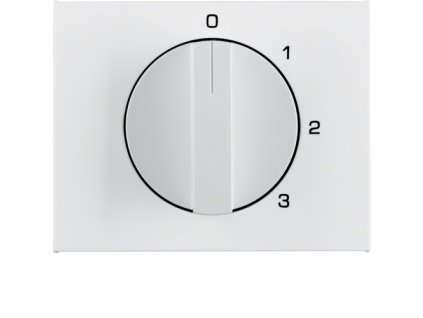 Centre plate with rotary knob for 3-step switch with neutral-position, Berker K.1, K.5