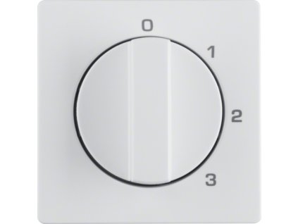 Centre plate with rotary knob for 3-step switch with neutral-position, Berker Q.1/Q.3/Q.7