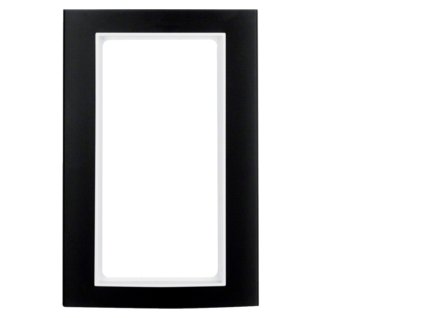 Frame with large cut-out Berker B.3, alu, black/white