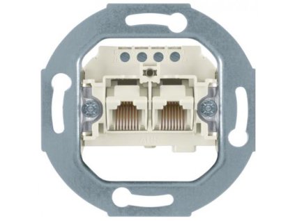 Zásuvka datová, 2xRJ 45, 8(4) pólová, UTP, Cat.3