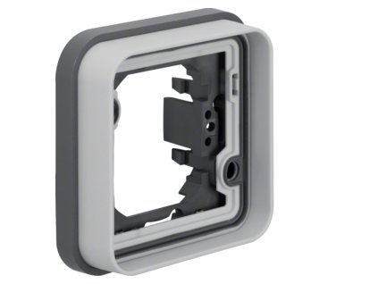 2,3 -fold horizontal frame, built-in for instrument, IP 55, Berker W.1, grey
