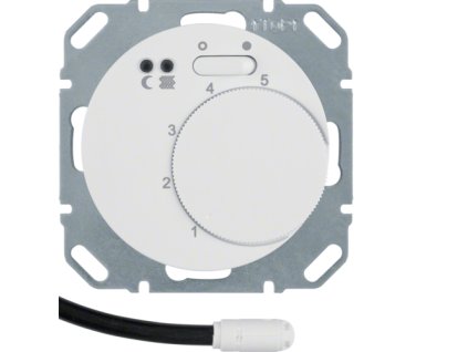 Thermostat, NO contact, with centre plate, for  underfloor heating Berker R.1/R.3/R.8
