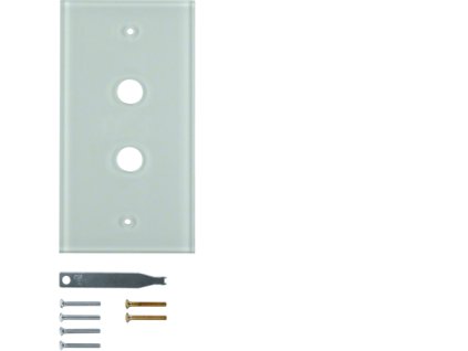 BERKER 1392 Glass-Abdeckplatte 2fach mit Facette, klar glaenzend