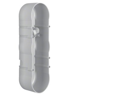 Box, 3-fold with strain relief, 168x49, depth 38 mm, built-in, Integro instruments, grey